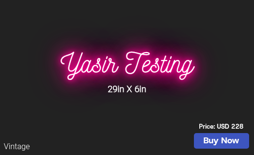CUSTOM NEON SIGN FOR Yasir Codeblue