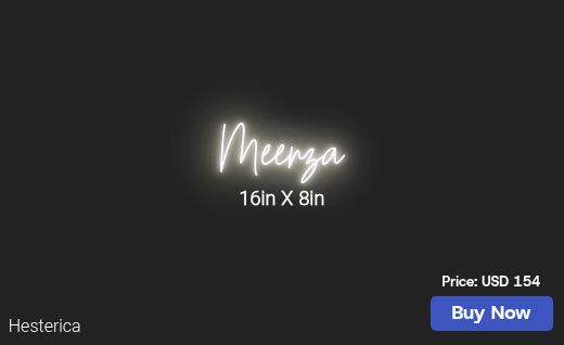 CUSTOM NEON SIGN FOR Meerza Codeblue