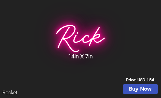 CUSTOM NEON SIGN FOR Rickytundra