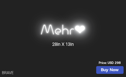 CUSTOM NEON SIGN FOR Tanvisharma