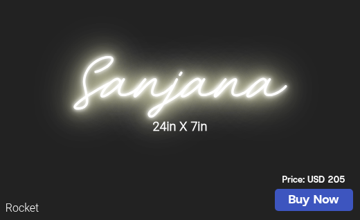 CUSTOM NEON SIGN FOR Alanisha