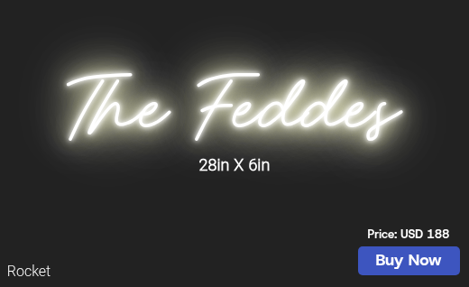 CUSTOM NEON SIGN FOR Feddelady5