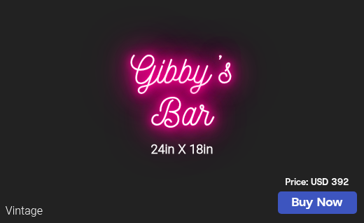 CUSTOM NEON SIGN FOR Gibsontoju