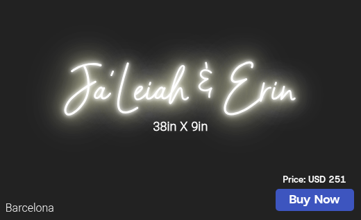 CUSTOM NEON SIGN FOR Tiaracole90