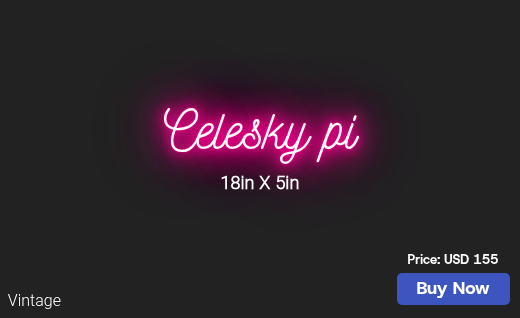 CUSTOM NEON SIGN FOR Tcelesky