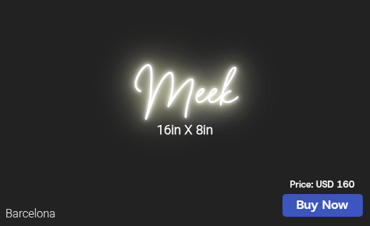 CUSTOM NEON SIGN FOR Meeka Cole1