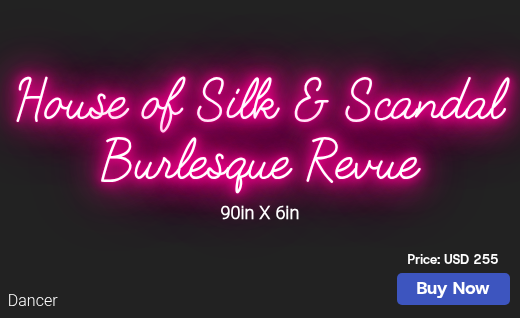 CUSTOM NEON SIGN FOR Houseofsilkandscandal