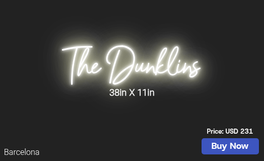 CUSTOM NEON SIGN FOR Ndunklin