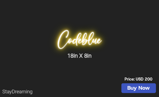 CUSTOM NEON SIGN FOR Codeblue