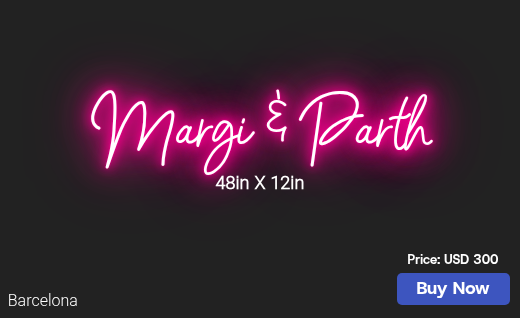 CUSTOM NEON SIGN FOR Margipatel958