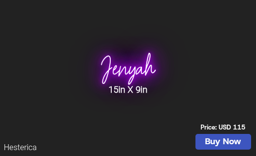 CUSTOM NEON SIGN FOR Jeneen R