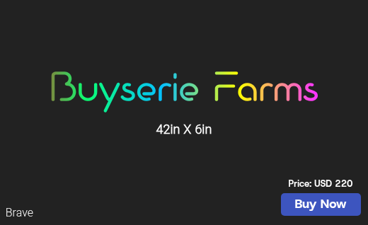 CUSTOM NEON SIGN FOR Gbuyserie