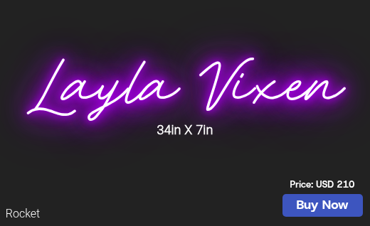 CUSTOM NEON SIGN FOR Nikkiaasheim