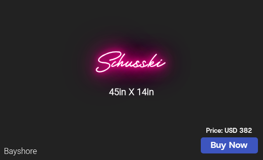 CUSTOM NEON SIGN FOR Schuss12