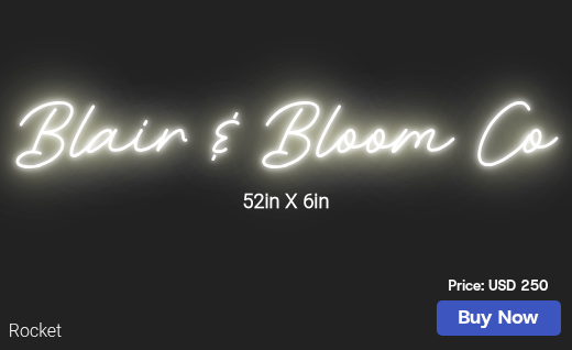 CUSTOM NEON SIGN FOR Blairgothard