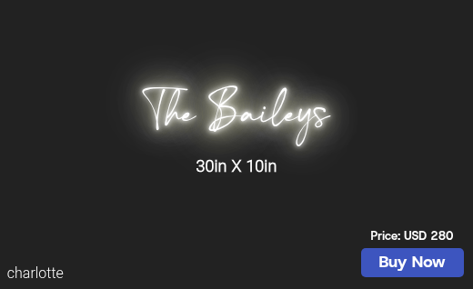 CUSTOM NEON SIGN FOR 20kirbk