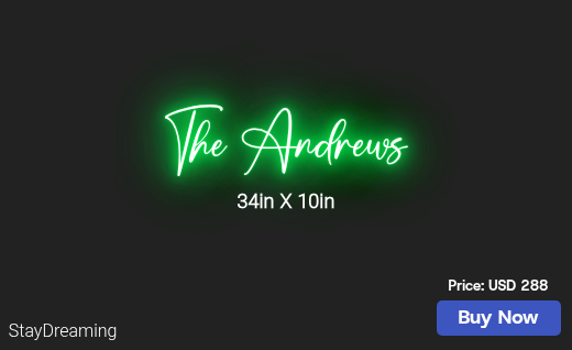 CUSTOM NEON SIGN FOR Anzimmerman91