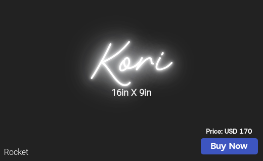CUSTOM NEON SIGN FOR Koricurtis9