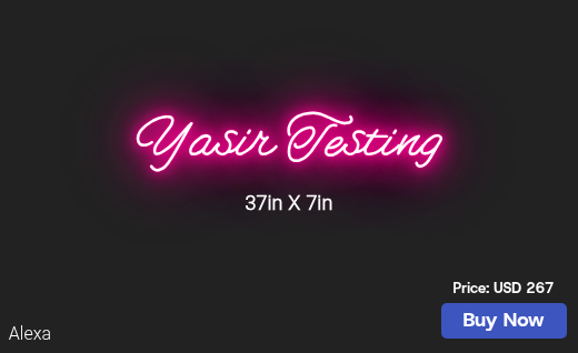 CUSTOM NEON SIGN FOR Yasir Codeblue
