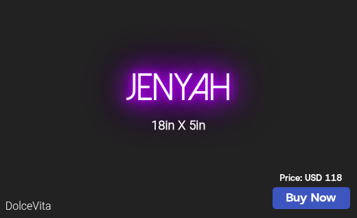CUSTOM NEON SIGN FOR Jeneen R