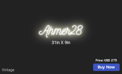 CUSTOM NEON SIGN FOR Ahmer