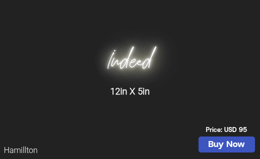 CUSTOM NEON SIGN FOR Ginamccabe