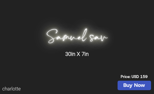 CUSTOM NEON SIGN FOR Sshonce