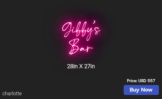 CUSTOM NEON SIGN FOR Gibsontoju