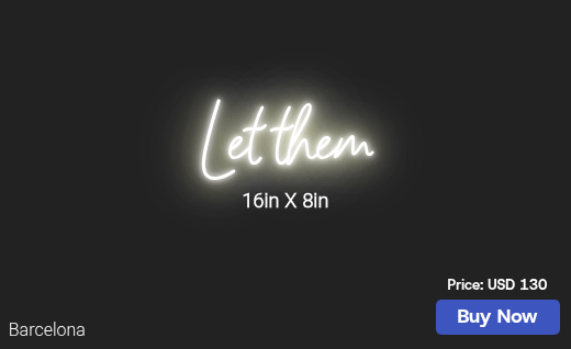 CUSTOM NEON SIGN FOR Tashaf1188