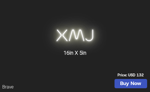 CUSTOM NEON SIGN FOR Xanther M Johnson