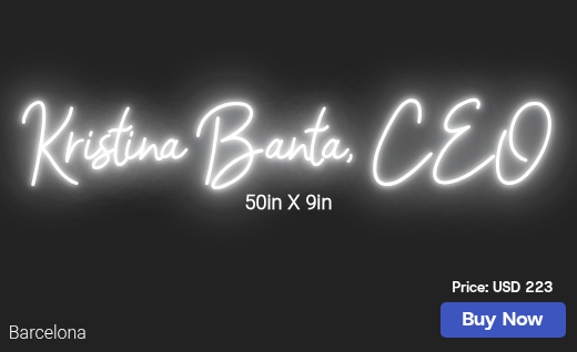 CUSTOM NEON SIGN FOR Kmbanta22
