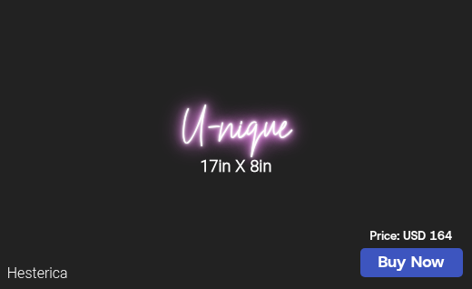 CUSTOM NEON SIGN FOR Uniquebydesignworldwide