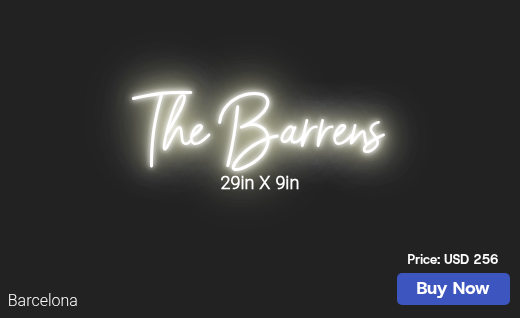 CUSTOM NEON SIGN FOR Bbarren06