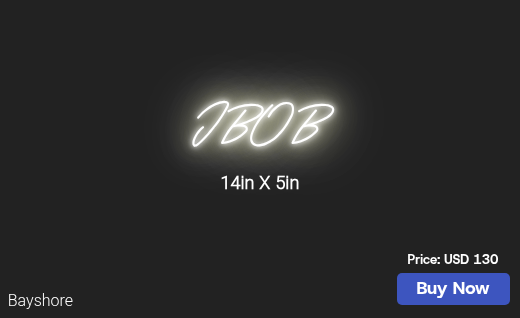 CUSTOM NEON SIGN FOR Jbobdiamond