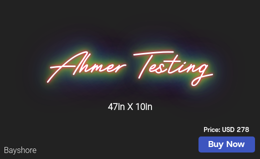 CUSTOM NEON SIGN FOR Ahmer
