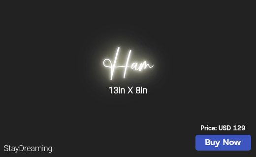 CUSTOM NEON SIGN FOR Vjordan455