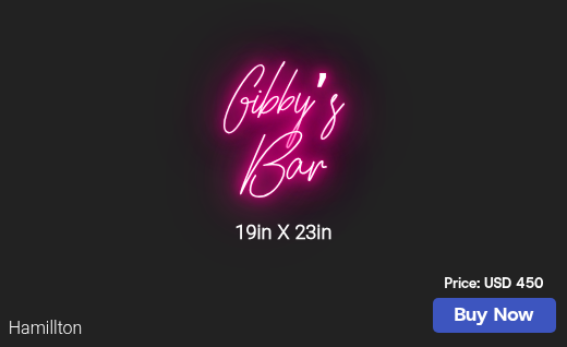 CUSTOM NEON SIGN FOR Gibsontoju