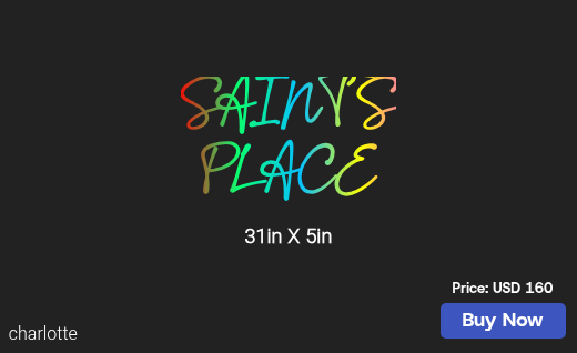 CUSTOM NEON SIGN FOR Saint3080