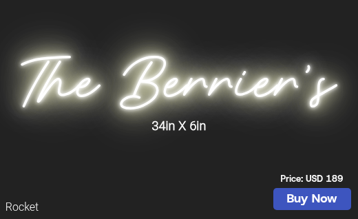 CUSTOM NEON SIGN FOR Gabrielberrier