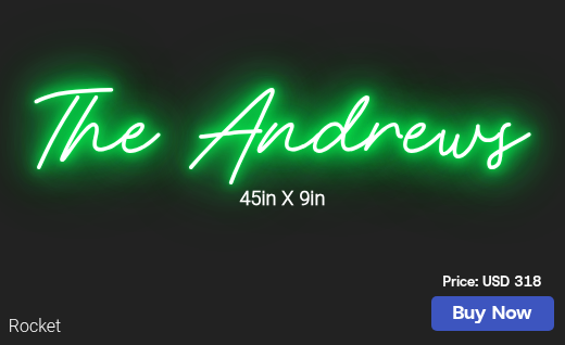 CUSTOM NEON SIGN FOR Anzimmerman91