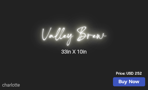 CUSTOM NEON SIGN FOR Tvalleymills