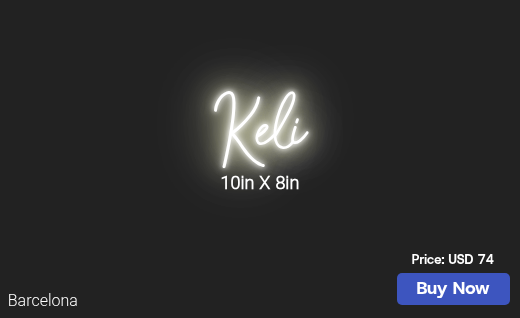 CUSTOM NEON SIGN FOR Kelimarie2008