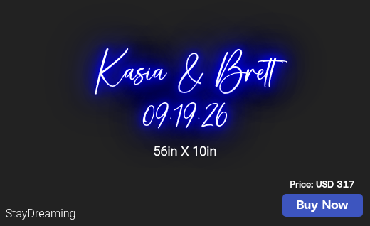CUSTOM NEON SIGN FOR Kgolda8