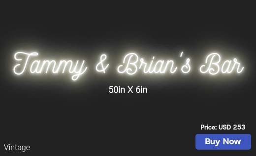 CUSTOM NEON SIGN FOR Tevansfritts