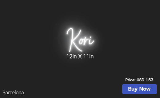 CUSTOM NEON SIGN FOR Koricurtis9