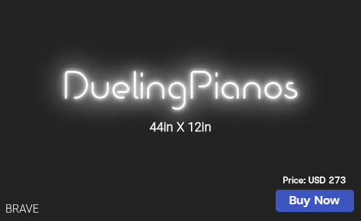 CUSTOM NEON SIGN FOR Bbduelingpianos