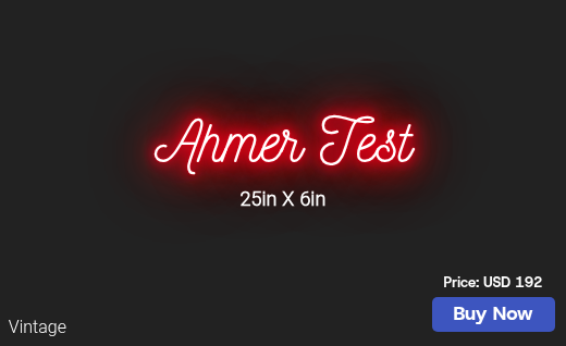 CUSTOM NEON SIGN FOR Ahmer