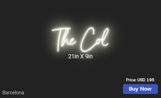 CUSTOM NEON SIGN FOR Colemanchula