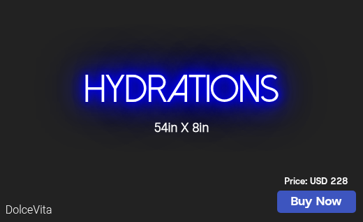 CUSTOM NEON SIGN FOR Hydrations Com