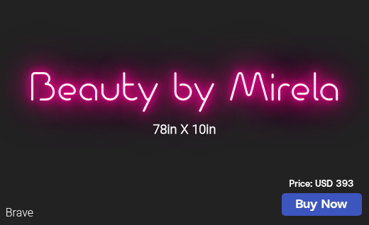 CUSTOM NEON SIGN FOR Hairbymirelalaine